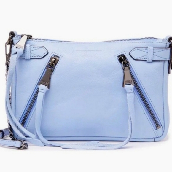 AIMEE KESTENBERG Muse City Slicker Leather Crossbody Bag Periwinkle blue - Picture 10 of 11